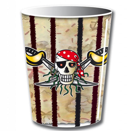 Piraten Bekers 250ml 8st - Partywinkel - 8714572076418
