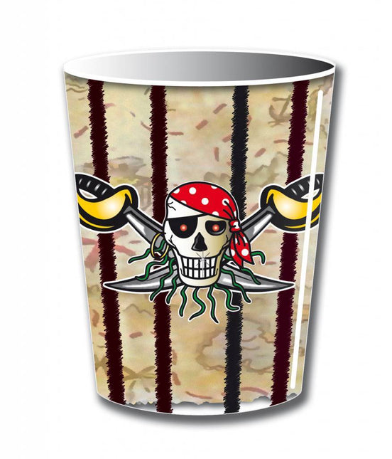 Piraten Bekers 250ml 8st - Partywinkel - 8714572076418