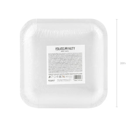 Piraten Borden 20cm 6st van Partydeco koop je bij Partywinkel