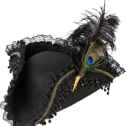 Piraten Hoed Met Pauwenveer van Orlob koop je bij Partywinkel