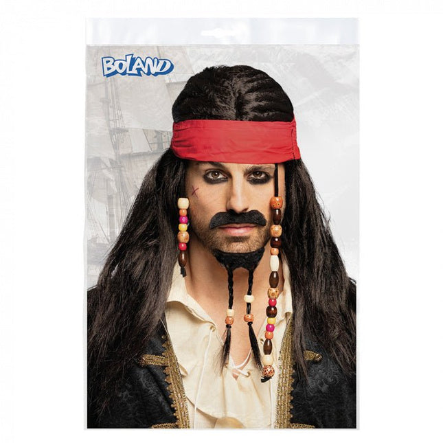 Piraten Pruik Set - Partywinkel - 8712026863430