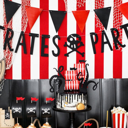 Piraten Slinger Pirates Party Zwart 1m van Partydeco koop je bij Partywinkel