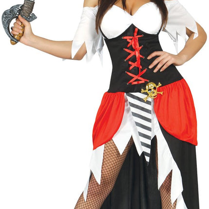 Piratenpak Dames Rood Luxe van Fiestas Guirca koop je bij Partywinkel