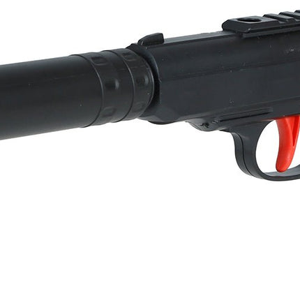 Pistool met geluiddemper 29 cm van Fiestas Guirca koop je bij Partywinkel