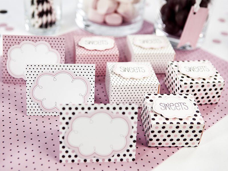 Placemats Roze Zwart 40cm 6st van Partydeco koop je bij Partywinkel