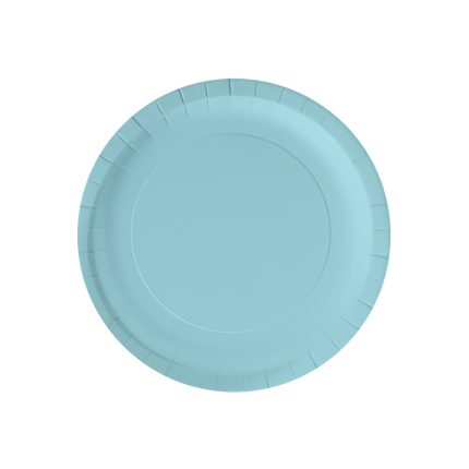 Niebieskie talerze pastelowe 23cm 8szt