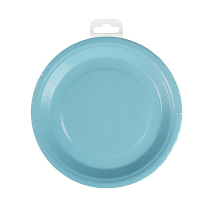 Niebieskie talerze pastelowe 23cm 8szt