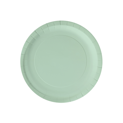 Zielone talerze pastelowe 23cm 8szt