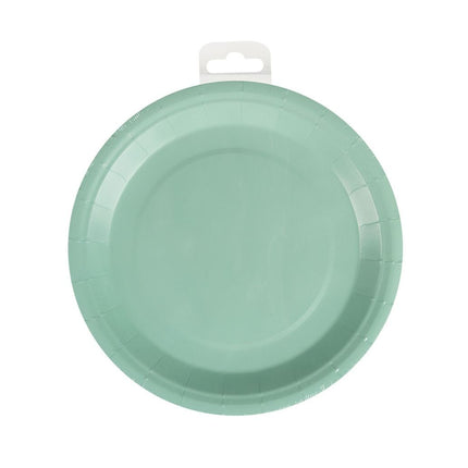 Zielone talerze pastelowe 23cm 8szt