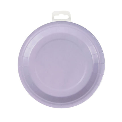 Fioletowe talerze 23cm 8szt