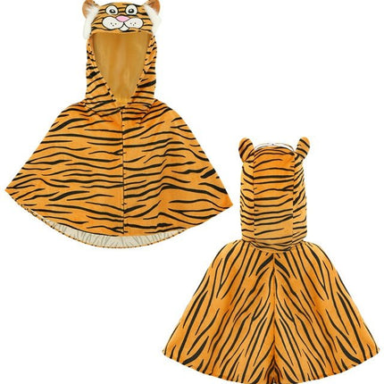 Pluche Poncho Met Muts Tijger van Widmann koop je bij Partywinkel