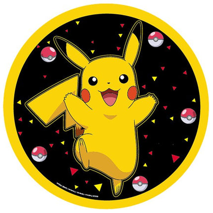 Pokemon Borden Zwart Geel 23cm 8st van Riethmueller koop je bij Partywinkel