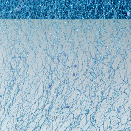 POLARNA NIEBIESKA BŁYSZCZĄCA WSTĄŻKA NA STÓŁ 10CM X 5M