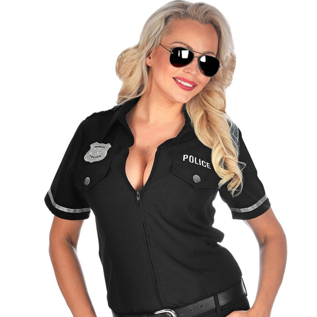 Politie Blouse Zwart Dames van Widmann koop je bij Partywinkel