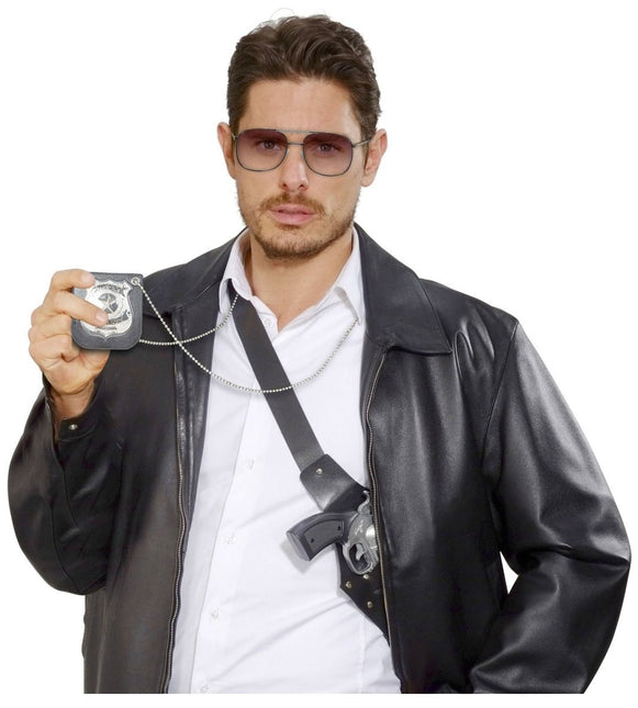 Politie Ketting Zwart Zilver van Widmann koop je bij Partywinkel