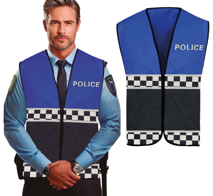 Politie Vest Zwart Blauw van Fiestas Guirca koop je bij Partywinkel
