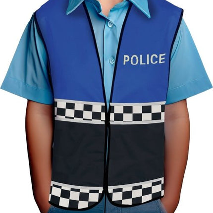 Politie Vest Zwart Blauw Kind van Fiestas Guirca koop je bij Partywinkel