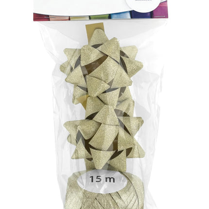 Zestaw combi Polyband w kolorze złotym brokatowym (1 jajko, 2 rozety)