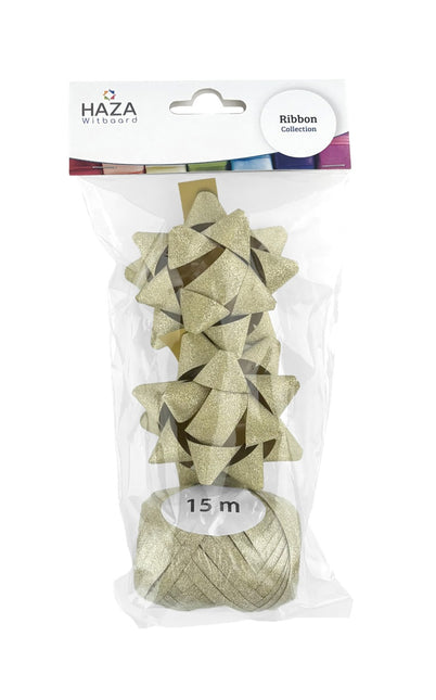 Zestaw combi Polyband w kolorze złotym brokatowym (1 jajko, 2 rozety)