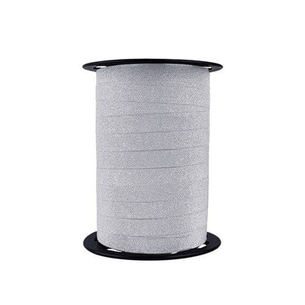 Polyband glitter zilver (100mx10mm) van Haza Witbaard koop je bij Partywinkel