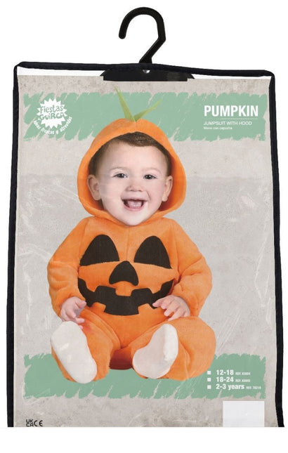 Pompoen Halloween Kostuum Baby Zwart Oranje van Fiestas Guirca koop je bij Partywinkel