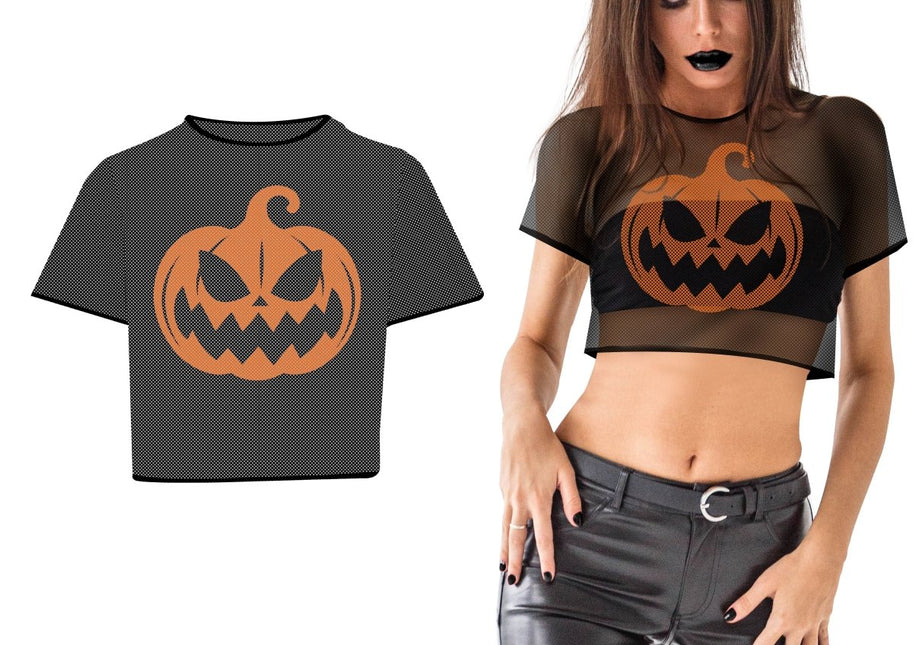 Pompoen Shirt Zwart Met Oranje Pompoen van Fiestas Guirca koop je bij Partywinkel