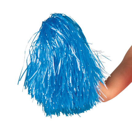 Pompon Blauw 46cm van Boland koop je bij Partywinkel
