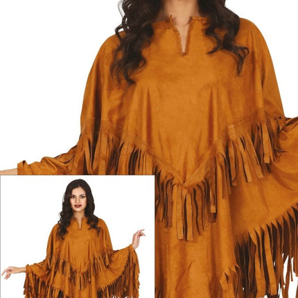 Poncho Dames Bruin M van Fiestas Guirca koop je bij Partywinkel