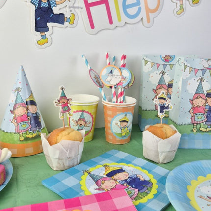 Prikkers Fien & Teun 12cm 12st van Haza Witbaard koop je bij Partywinkel