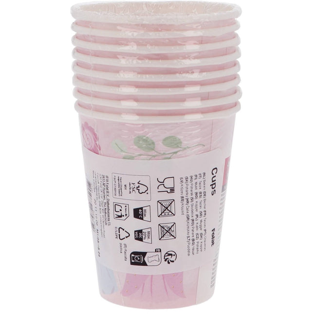 Prinsessen Beker 250ml 8st van Folat koop je bij Partywinkel