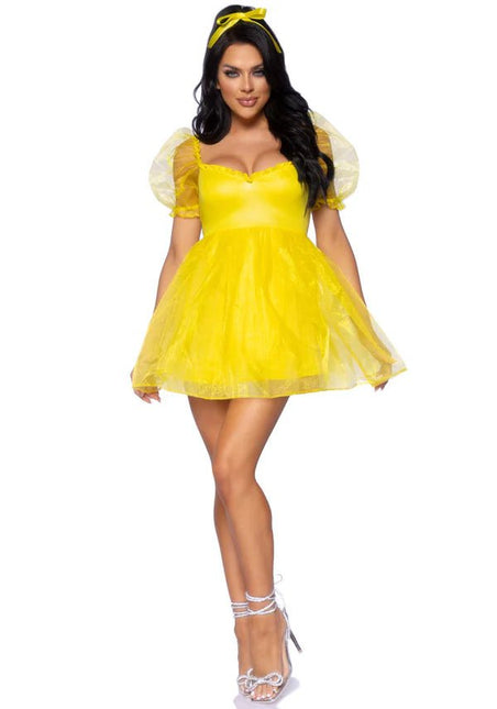 Prinsessen Jurk Geel Dames Leg Avenue - Partywinkel - 714718563619