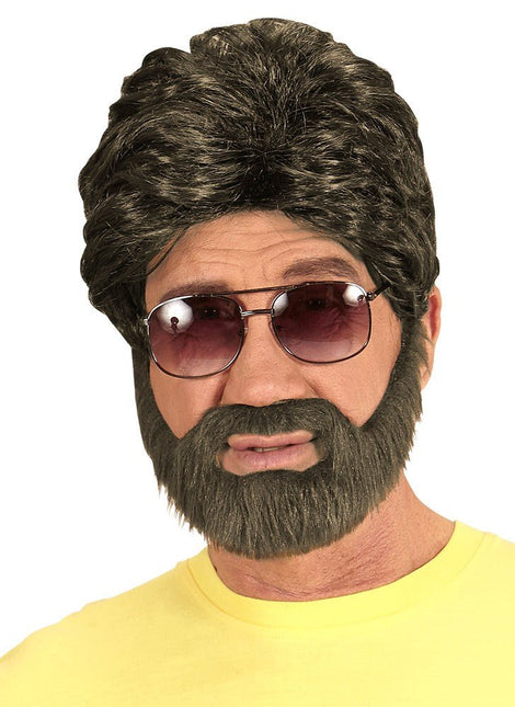 Pruik Bruin Met Baard van Widmann koop je bij Partywinkel