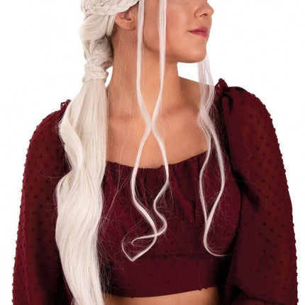 Pruik Dainerys Stormborn Lang Met Vlechten Blond van PartyXplosion koop je bij Partywinkel