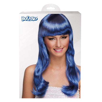 Pruik Lang Haar Blauw van Boland koop je bij Partywinkel