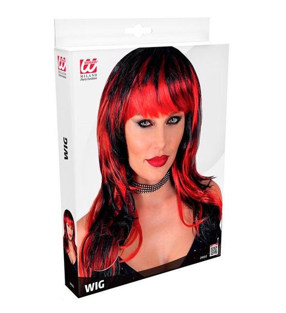 Pruik Vampier Dame Zwart/Rood van Widmann koop je bij Partywinkel