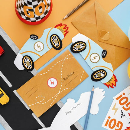 Race Uitnodigingen 6st van Partydeco koop je bij Partywinkel