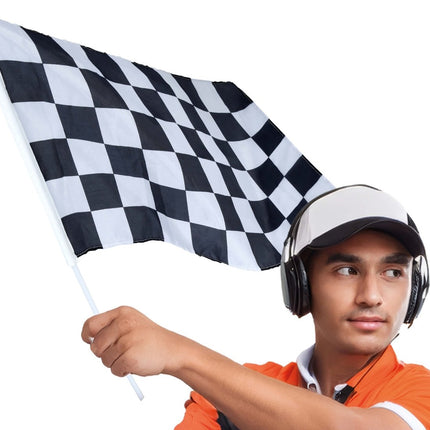 Race Vlag Zwart Wit 45x30 cm van Fiestas Guirca koop je bij Partywinkel