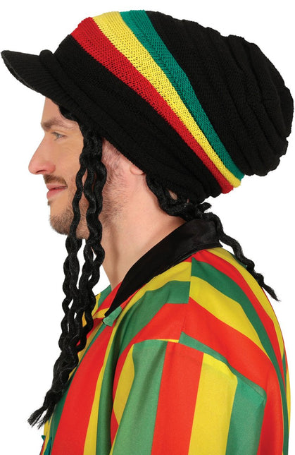 Rasta Muts Met Vizier - Partywinkel - 8434077138182
