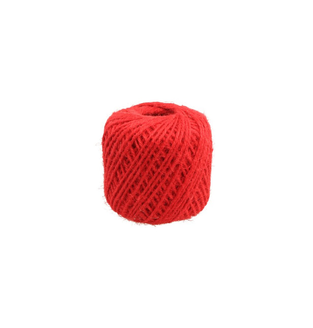 CZERWONA WSTĄŻKA JUTOWA 2 MM X 30 M