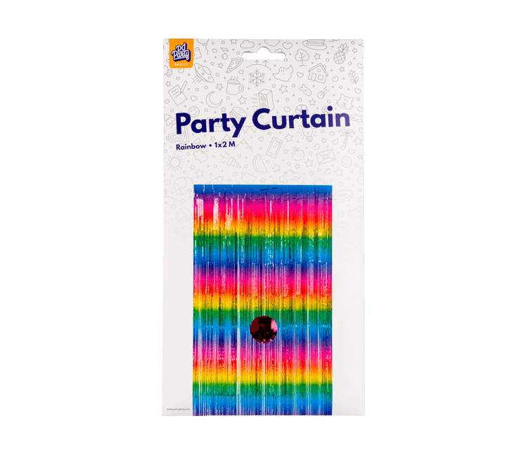 Regenboog Deurgordijn 2m - Partywinkel - 8716764236709