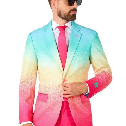 Regenboog Fuchsia Blauw Pak Heren OppoSuits van OppoSuits koop je bij Partywinkel