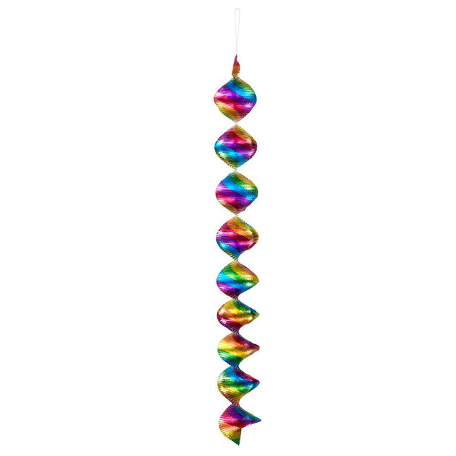 Regenboog Hangdecoratie Spiralen 60cm 4st van Boland koop je bij Partywinkel