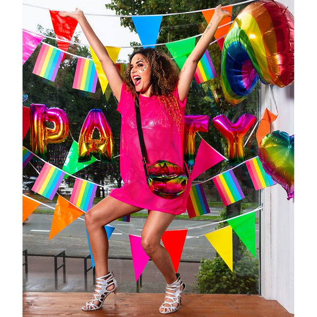 Regenboog Helium Ballon Hart Leeg 45cm van Boland koop je bij Partywinkel