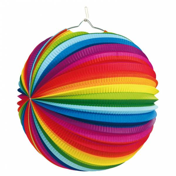 Regenboog Lampion 25cm van Riethmueller koop je bij Partywinkel
