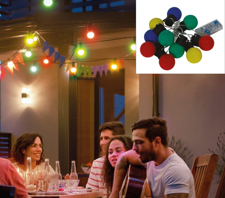 Regenboog Led Lampjes 1,5cm - Partywinkel - 8434077315323