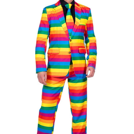 Regenboog Pak Heren 3 delig van Wilbers & Wilbers koop je bij Partywinkel