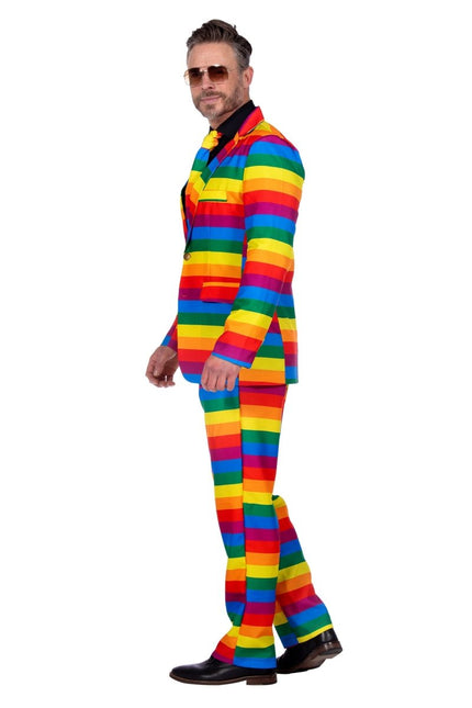 Regenboog Pak Heren 3 delig van Wilbers & Wilbers koop je bij Partywinkel