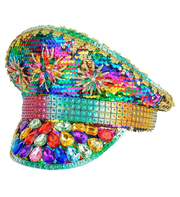 Regenboog Pet Pailletten van Widmann koop je bij Partywinkel