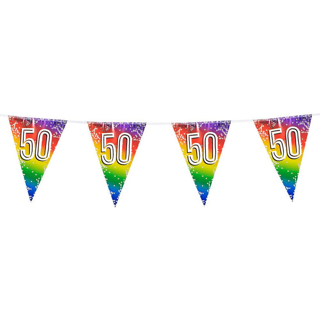 Regenboog Slinger 50 Jaar 6m van Boland koop je bij Partywinkel