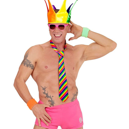Regenboog Stropdas van Widmann koop je bij Partywinkel